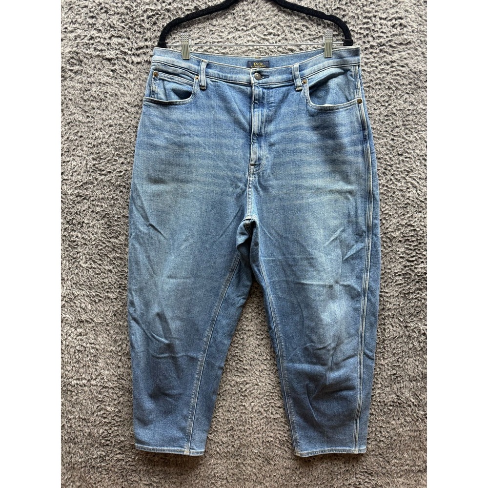Polo Ralph Lauren High Rise Cropped Curved Tapered Jeans Womens Size 32R